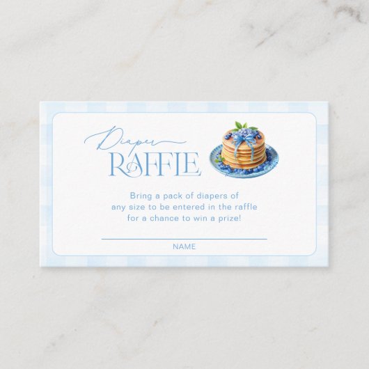 Blueberry Baby Brunch Luier Raffle Tickets Informatiekaartje (Voorkant)