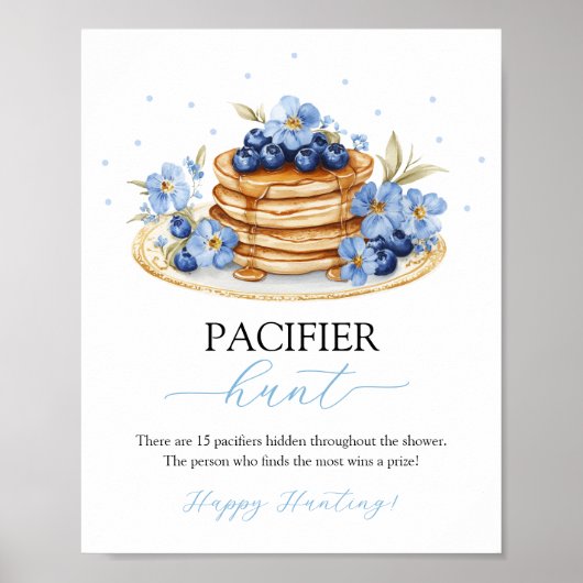 Blueberry Baby Brunch Pacifier Hunt Spelbord Poster (Voorkant)
