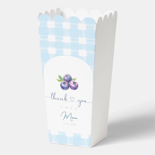 Blueberry-baby shower bedankdoosjes (Voorkant)