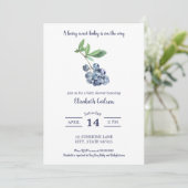 Blueberry Baby shower Berry Sweet Invitation (Debout devant)