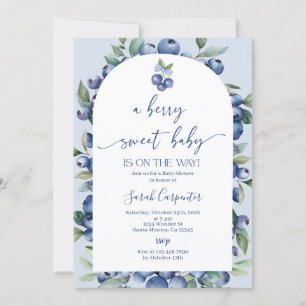 Blueberry-Baby shower Boy Kaart