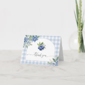 BlueBerry Baby shower Gevouwen Bedankt Kaarten (Voorkant)