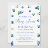 Blueberry Baby Shower Invitation (Devant)