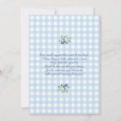 Blueberry-Baby shower Kaart (Achterkant)