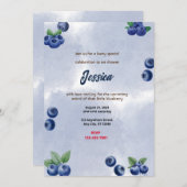 Blueberry-Baby shower Kaart (Voorkant / Achterkant)