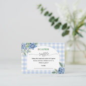 Blueberry Baby shower Luier Raffle Enclosure Informatiekaartje (Staand voorkant)