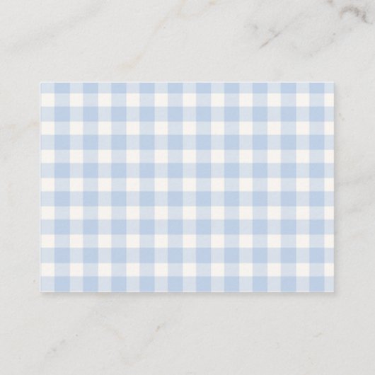 Blueberry Baby shower Luier Raffle Enclosure Informatiekaartje (Achterkant)