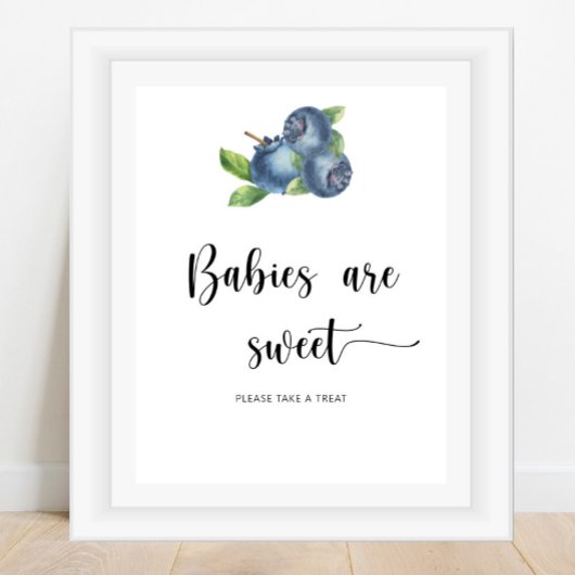Blueberry - baby's zijn zoet poster