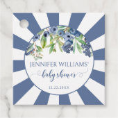 Blueberry bébé garçon douche merci les étiquettes  (Devant)