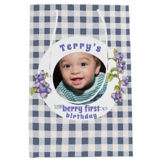 Blueberry Berry Eerste Verjaardag Medium Cadeauzakje