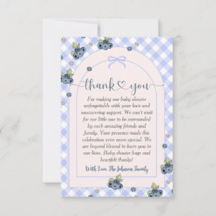 Blueberry Berry Sweet Baby Jongen Baby Shower  Bedankkaart