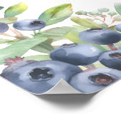 Blueberry Berry Sweet Baby shower Affiche de bienv (Coin)