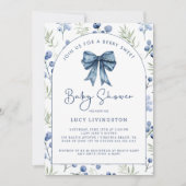 Blueberry Berry Sweet Baby shower Invitation (Devant)
