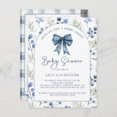 Blueberry Berry Sweet Baby shower Invitation (Devant / Derrière)