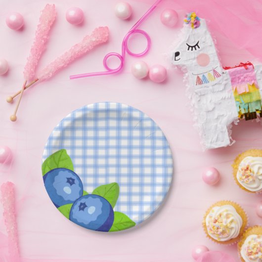 Blueberry Birthday Papieren Bordje (Feest)