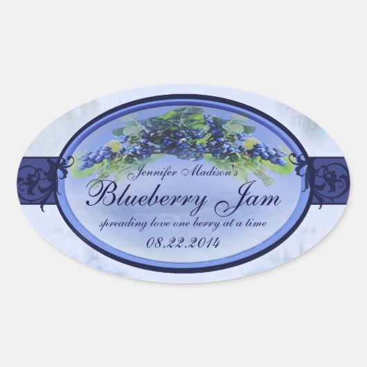 Blueberry bliklabel 3a ovale sticker (Voorkant)