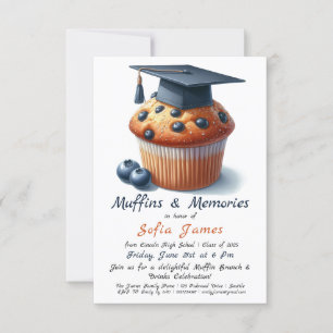 Blueberry Bliss Graduation Brunch Invitation
