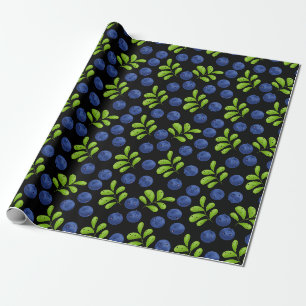 Blueberry Bliss: Het Ontwerp van het Patroon van h Cadeaupapier
