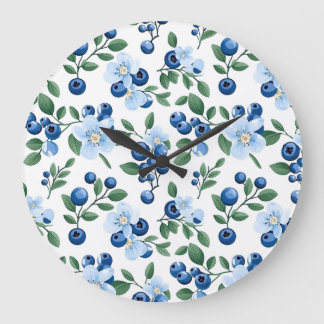 Blueberry Bloemen Wandklok Grote Klok