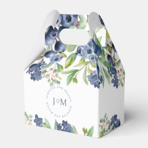Blueberry bloemenbruiloft dank u gunst dozen bedankdoosjes