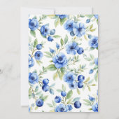 Blueberry & Blue Flowers Baby Brunch Invitation (Dos)