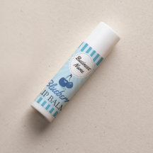 Blueberry Blue - Lippenbalsem Label - 1,25" Vierka