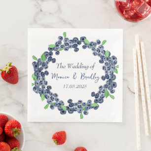 Blueberry bosbessen fruit zomer bruiloft servet