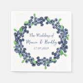 Blueberry bosbessen fruit zomer bruiloft servet (Voorkant)