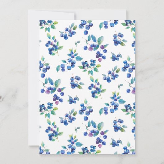 Blueberry bruiloft kaart (Achterkant)