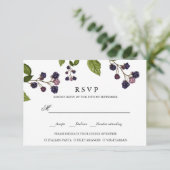 BlueBerry | BRUILOFT RSVP MAALTIJD KEUZE Kaartje (Staand voorkant)