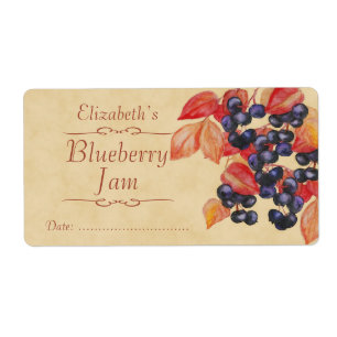 Blueberry Canning étiquette
