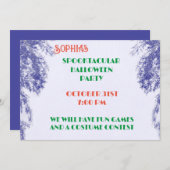 Blueberry Colour Tree Elegant Gothic Halloween Kaart (Voorkant / Achterkant)