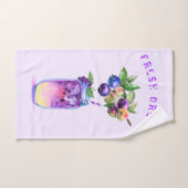 Blueberry Cool Boire Fruits Ensemble de serviettes (Serviette à main)