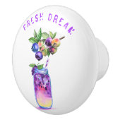 Blueberry Drink keramische knop - aangepaste tekst (Rechts)