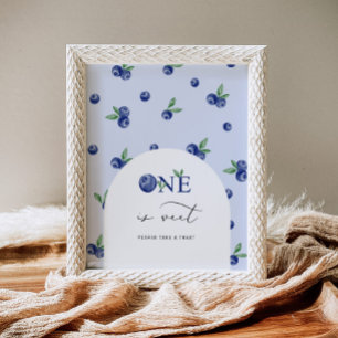 Blueberry een is zoet neem een traktatie verjaarda poster