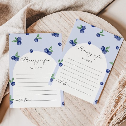 Blueberry eerste keer capsule berichtkaart