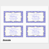 Blueberry en citroenjam blauw voedsellabel sticker (Vel)