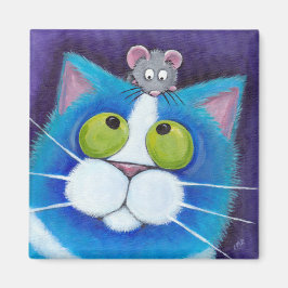 Blueberry en Wee Mousey Magnet Magneet