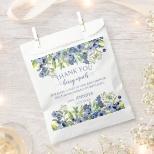 Blueberry floral bébé garçon douche bonbons sacs d
