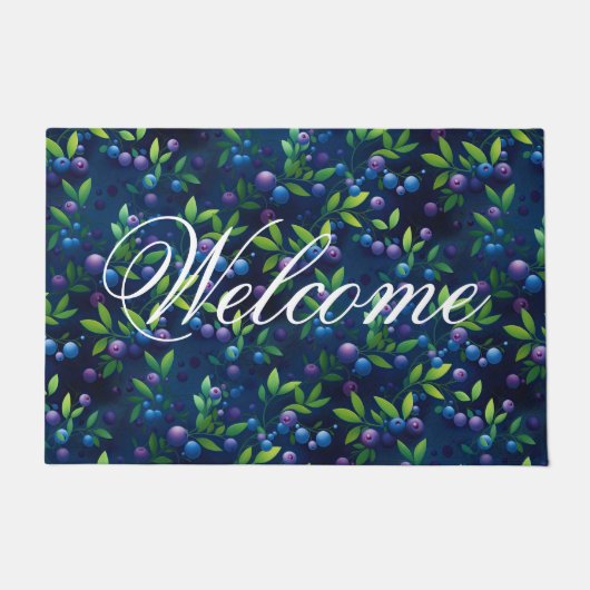 Blueberry Forest Pattern Deurmat (Voorkant)