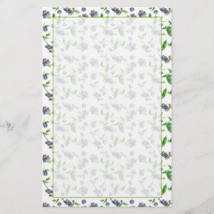 Blueberry Fruit Waterverf Illustratie Briefpapier