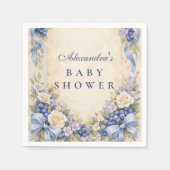Blueberry Garden Bow Baby Shower Servet (Voorkant)