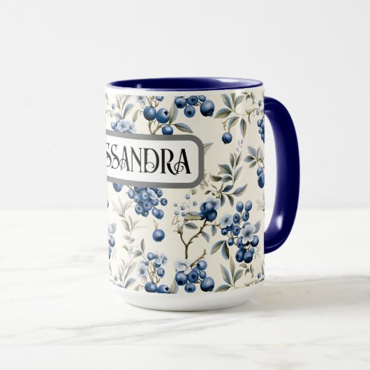  Blueberry gepersonaliseerde mok (Voorkant rechts)