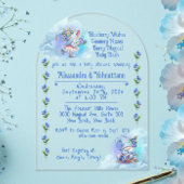 Blueberry Gnomes Baby shower Acrylique Invitation