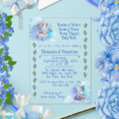 Blueberry Gnomes Baby shower Acrylique Invitation