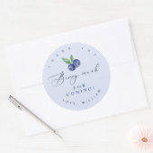 Blueberry Hartelijk dank voor het komen Ronde Sticker (Envelop)