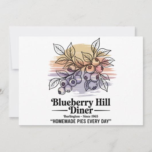Blueberry Hill Diner Kaart (Voorkant)