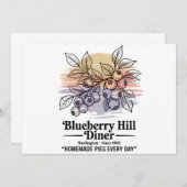 Blueberry Hill Diner Kaart (Voorkant / Achterkant)