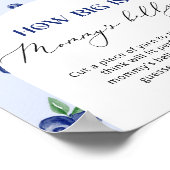 Blueberry hoe groot is mama's buik spel poster (Hoek)