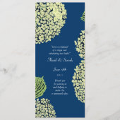 Blueberry Hydrangea Wedding Programme Programma (Voorkant)